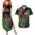 Meri Kirihimete New Zealand Couples Matching Summer Maxi Dress and Hawaiian Shirt Piwakawaka Koru Fern Mix Pohutukawa - Polynesian Pride