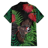 Meri Kirihimete New Zealand Family Matching Long Sleeve Bodycon Dress and Hawaiian Shirt Piwakawaka Koru Fern Mix Pohutukawa - Polynesian Pride