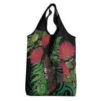 Meri Kirihimete New Zealand Grocery Bag Piwakawaka Koru Fern Mix Pohutukawa - Polynesian Pride