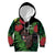 Meri Kirihimete New Zealand Kid Hoodie Piwakawaka Koru Fern Mix Pohutukawa - Polynesian Pride