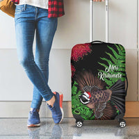 Meri Kirihimete New Zealand Luggage Cover Piwakawaka Koru Fern Mix Pohutukawa LT14 - Polynesian Pride