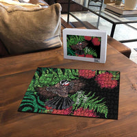 Meri Kirihimete New Zealand Puzzle Piwakawaka Koru Fern Mix Pohutukawa - Polynesian Pride