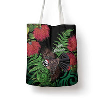 Meri Kirihimete New Zealand Tote Bag Piwakawaka Koru Fern Mix Pohutukawa - Polynesian Pride