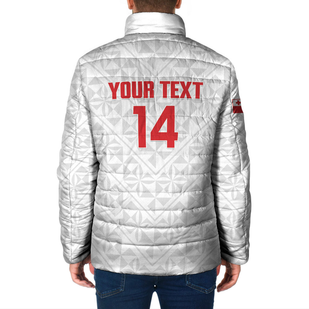 Mate Maa Tonga Rugby Custom Padded Jacket 2026 Tongan Ngatu Pattern LT14 - Polynesian Pride
