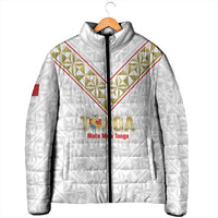 Mate Maa Tonga Rugby Custom Padded Jacket 2026 Tongan Ngatu Pattern LT14 - Polynesian Pride