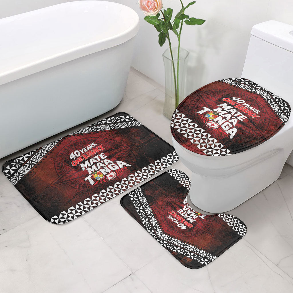 Mate Maa Tonga Rugby 2026 Bathroom Set 40 Years Anniversary One Legacy LT14 - Polynesian Pride