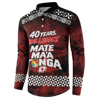 Mate Maa Tonga Rugby 2026 Button Sweatshirt 40 Years Anniversary One Legacy LT14 - Polynesian Pride