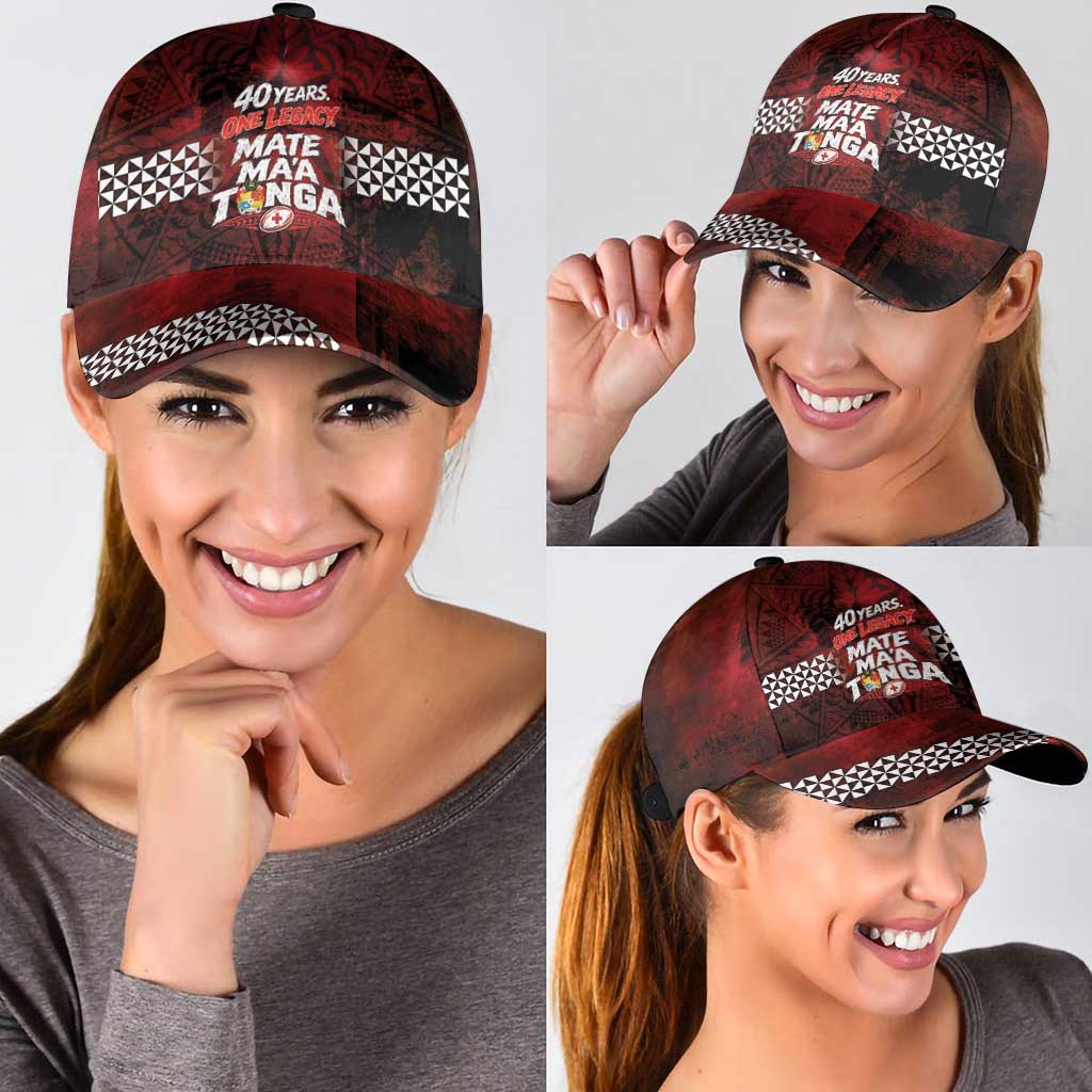 Mate Maa Tonga Rugby 2026 Classic Cap 40 Years Anniversary One Legacy LT14 - Polynesian Pride