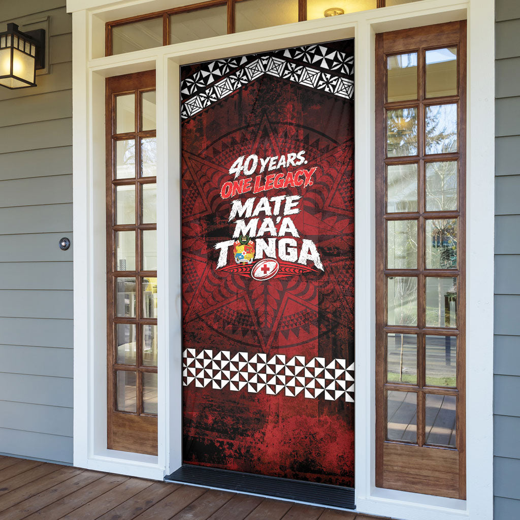 Mate Maa Tonga Rugby 2026 Door Cover 40 Years Anniversary One Legacy LT14 - Polynesian Pride
