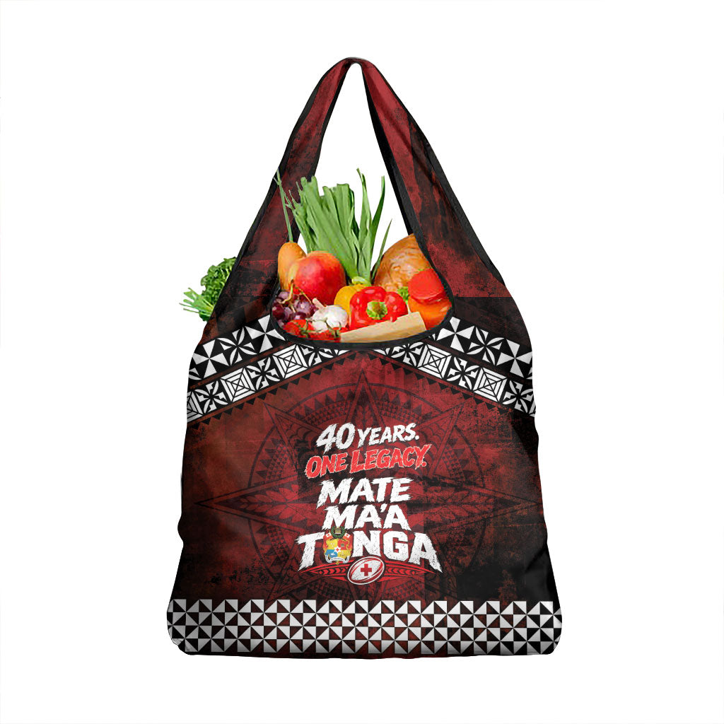 Mate Maa Tonga Rugby 2026 Grocery Bag 40 Years Anniversary One Legacy LT14 1-pack One Size Red - Polynesian Pride