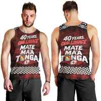 Mate Maa Tonga Rugby 2026 Men Tank Top 40 Years Anniversary One Legacy LT14 - Polynesian Pride
