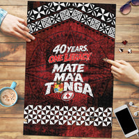 Mate Maa Tonga Rugby 2026 Puzzle 40 Years Anniversary One Legacy LT14 Red - Polynesian Pride