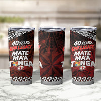 Mate Maa Tonga Rugby 2026 Tumbler Cup 40 Years Anniversary One Legacy LT14 - Polynesian Pride