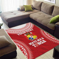 Custom Tonga Mate Maa Area Rug Go Champions Tongan Ngatu - Red