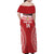 Custom Tonga Mate Maa Family Matching Off Shoulder Maxi Dress and Hawaiian Shirt Go Champions Tongan Ngatu - Red