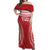 Custom Tonga Mate Maa Off Shoulder Maxi Dress Go Champions Tongan Ngatu - Red