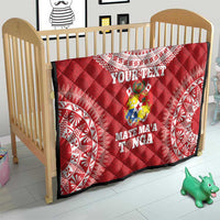 Custom Tonga Mate Maa Quilt Go Champions Tongan Ngatu - Red