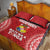 Custom Tonga Mate Maa Quilt Bed Set Go Champions Tongan Ngatu - Red