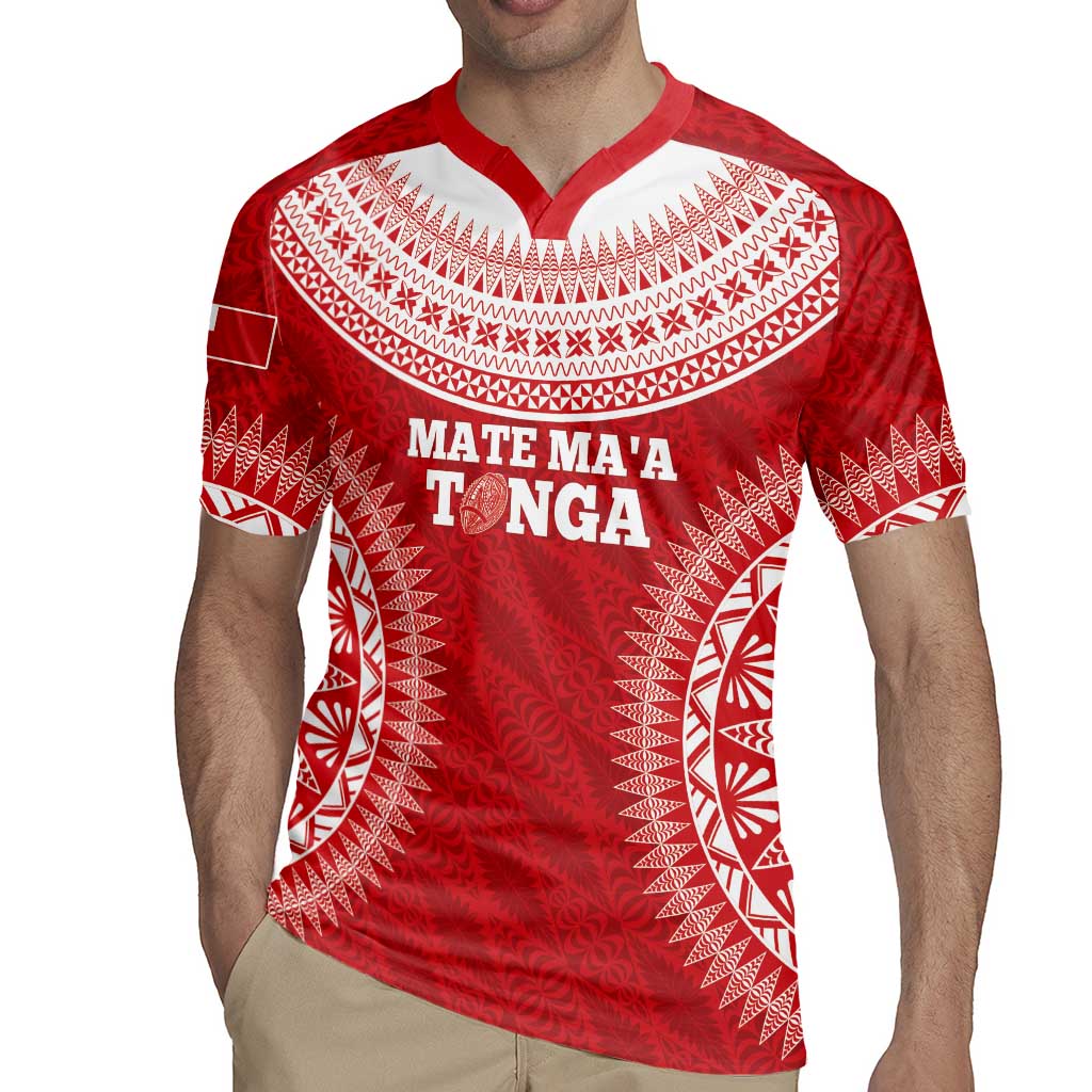 Custom Tonga Mate Maa Rugby Jersey Go Champions Tongan Ngatu - Red