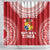 Custom Tonga Mate Maa Shower Curtain Go Champions Tongan Ngatu - Red