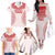 Custom Tonga Mate Maa Family Matching Off The Shoulder Long Sleeve Dress and Hawaiian Shirt Go Champions Tongan Ngatu - White