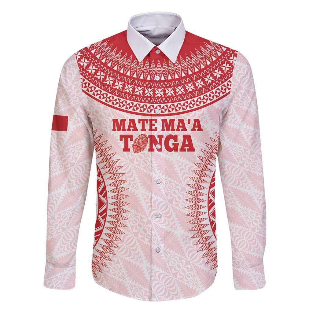 Custom Tonga Mate Maa Family Matching Tank Maxi Dress and Hawaiian Shirt Go Champions Tongan Ngatu - White
