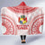 Custom Tonga Mate Maa Hooded Blanket Go Champions Tongan Ngatu - White