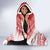 Custom Tonga Mate Maa Hooded Blanket Go Champions Tongan Ngatu - White