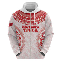 Custom Tonga Mate Maa Hoodie Go Champions Tongan Ngatu - White