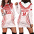 Custom Tonga Mate Maa Hoodie Dress Go Champions Tongan Ngatu - White