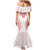 Custom Tonga Mate Maa Mermaid Dress Go Champions Tongan Ngatu - White