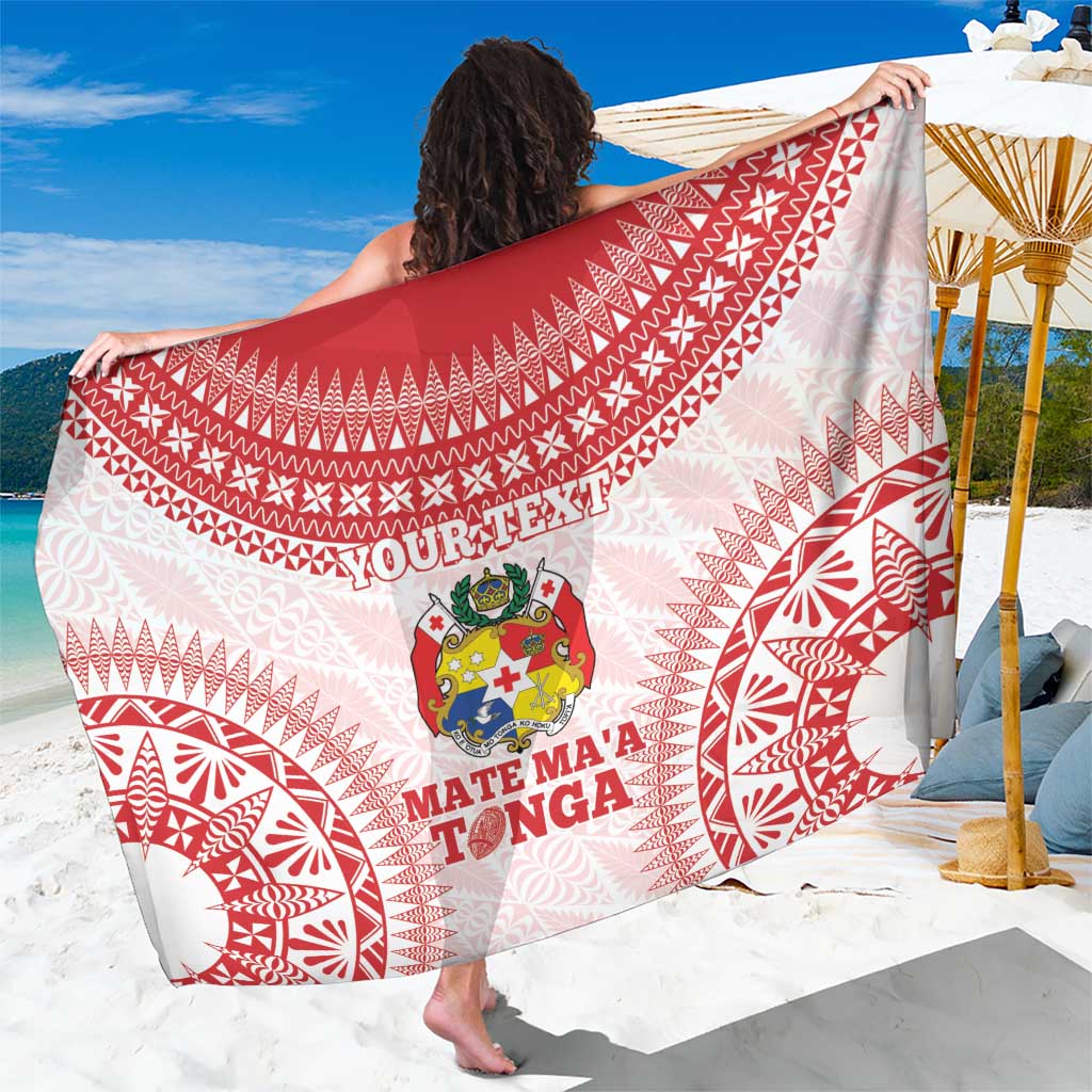Custom Tonga Mate Maa Sarong Go Champions Tongan Ngatu - White