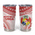 Personalised Tonga Mate Maa Tumbler Cup Go Champions Tongan Ngatu - White