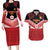 Custom Mate Maa Tonga XIII Couples Matching Long Sleeve Bodycon Dress and Hawaiian Shirt Tongan Kupesi Ngatu - Rugby Style