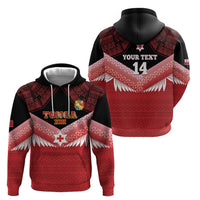Custom Mate Maa Tonga XIII Hoodie Tongan Kupesi Ngatu - Rugby Style LT14 - Polynesian Pride