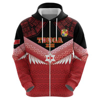 Custom Mate Maa Tonga XIII Hoodie Tongan Kupesi Ngatu - Rugby Style LT14 - Polynesian Pride