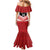 Custom Mate Maa Tonga XIII Mermaid Dress Tongan Kupesi Ngatu - Rugby Style