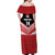 Custom Mate Maa Tonga XIII Off Shoulder Maxi Dress Tongan Kupesi Ngatu - Rugby Style