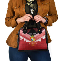 Custom Mate Maa Tonga XIII Shoulder Handbag Tongan Kupesi Ngatu - Rugby Style LT14 - Polynesian Pride
