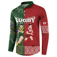 Custom Mate Maa Tonga And Kangaroo Australia Button Sweatshirt Tongan Kupesi Mix Aboriginal Art