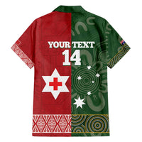 Custom Mate Maa Tonga And Kangaroo Australia Family Matching Summer Maxi Dress and Hawaiian Shirt Tongan Kupesi Mix Aboriginal Art LT14 - Polynesian Pride