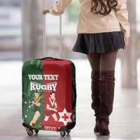 Custom Mate Maa Tonga And Kangaroo Australia Luggage Cover Tongan Kupesi Mix Aboriginal Art LT14 - Polynesian Pride