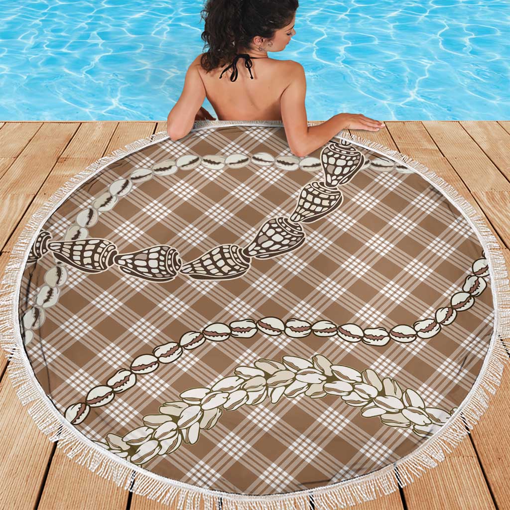 Brown Aloha Hawaii Shell Lei Beach Blanket Palaka Hebrew Cone Honey Cowrie Elegant Curves - Polynesian Pride