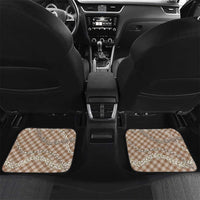 Brown Aloha Hawaii Shell Lei Car Mats Palaka Hebrew Cone Honey Cowrie Elegant Curves - Polynesian Pride