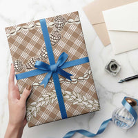 Brown Aloha Hawaii Shell Lei Wrapping Paper Palaka Hebrew Cone Honey Cowrie Elegant Curves - Polynesian Pride