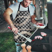 Black Aloha Hawaii Shell Lei Apron Palaka Hebrew Cone Honey Cowrie Elegant Curves - Polynesian Pride