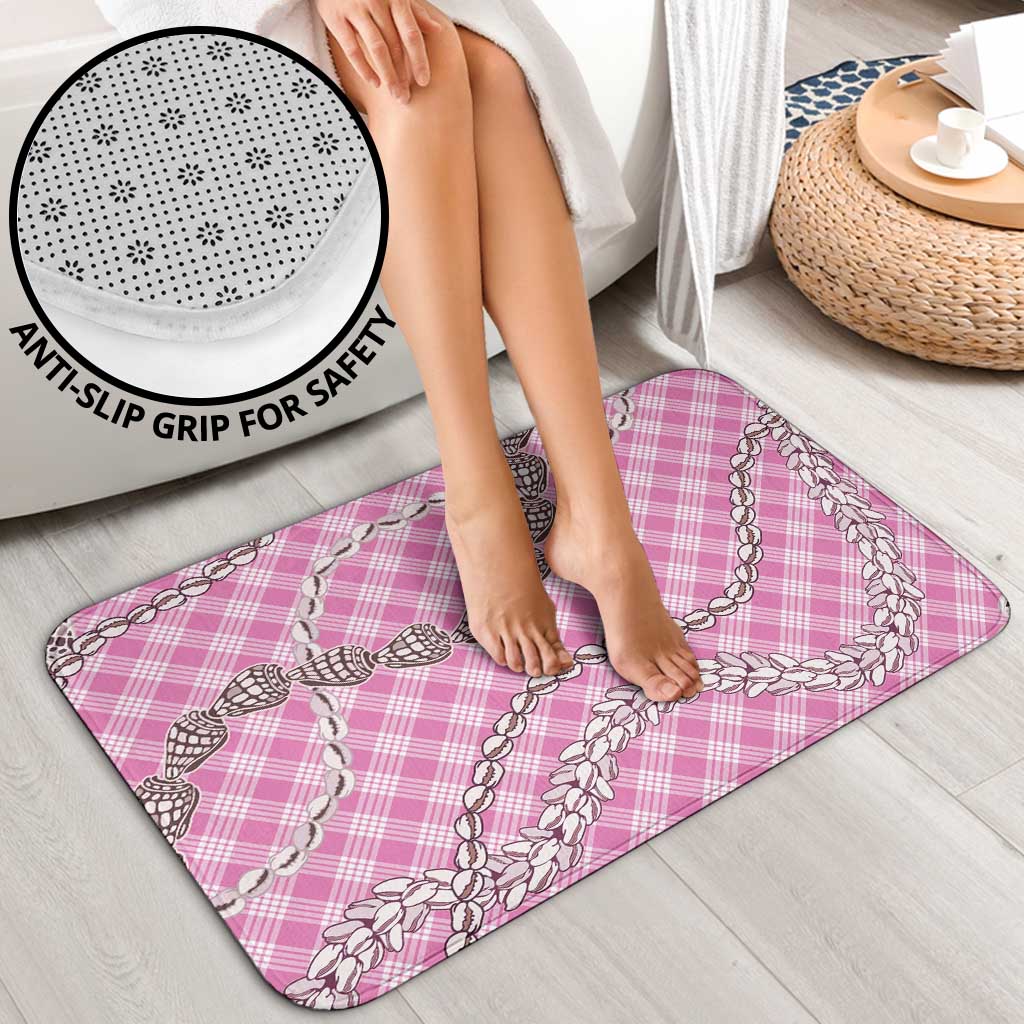 Pink Aloha Hawaii Shell Lei Bathroom Set Palaka Hebrew Cone Honey Cowrie Elegant Curves - Polynesian Pride