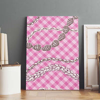 Pink Aloha Hawaii Shell Lei Canvas Wall Art Palaka Hebrew Cone Honey Cowrie Elegant Curves - Polynesian Pride