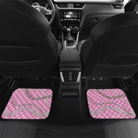 Pink Aloha Hawaii Shell Lei Car Mats Palaka Hebrew Cone Honey Cowrie Elegant Curves - Polynesian Pride