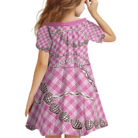 Pink Aloha Hawaii Shell Lei Family Matching Tank Maxi Dress and Hawaiian Shirt Palaka Hebrew Cone Honey Cowrie Elegant Curves - Polynesian Pride